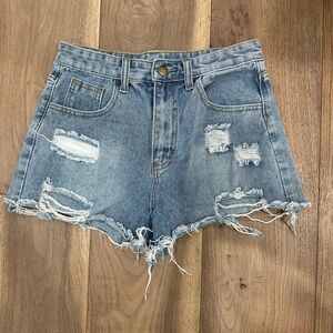 Distressed Denim Women's Shorts